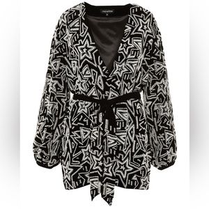 Retrofete Beaded Velour Pearls Studs Dress